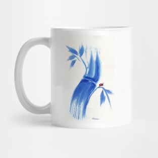 Feelin' Blue - Watercolor Ladybug & Bamboo Painting Mug